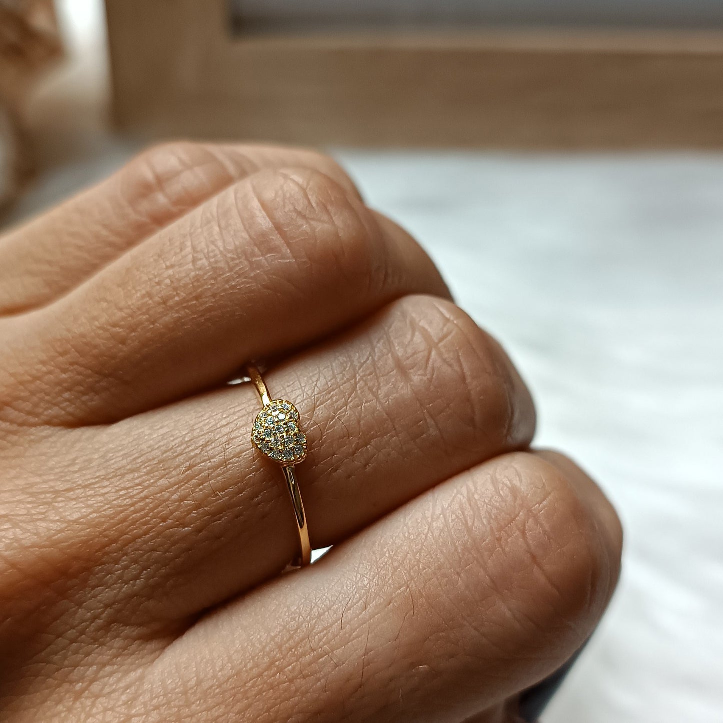 ANELLO REGOLABILE CON CUORE PICCOLO