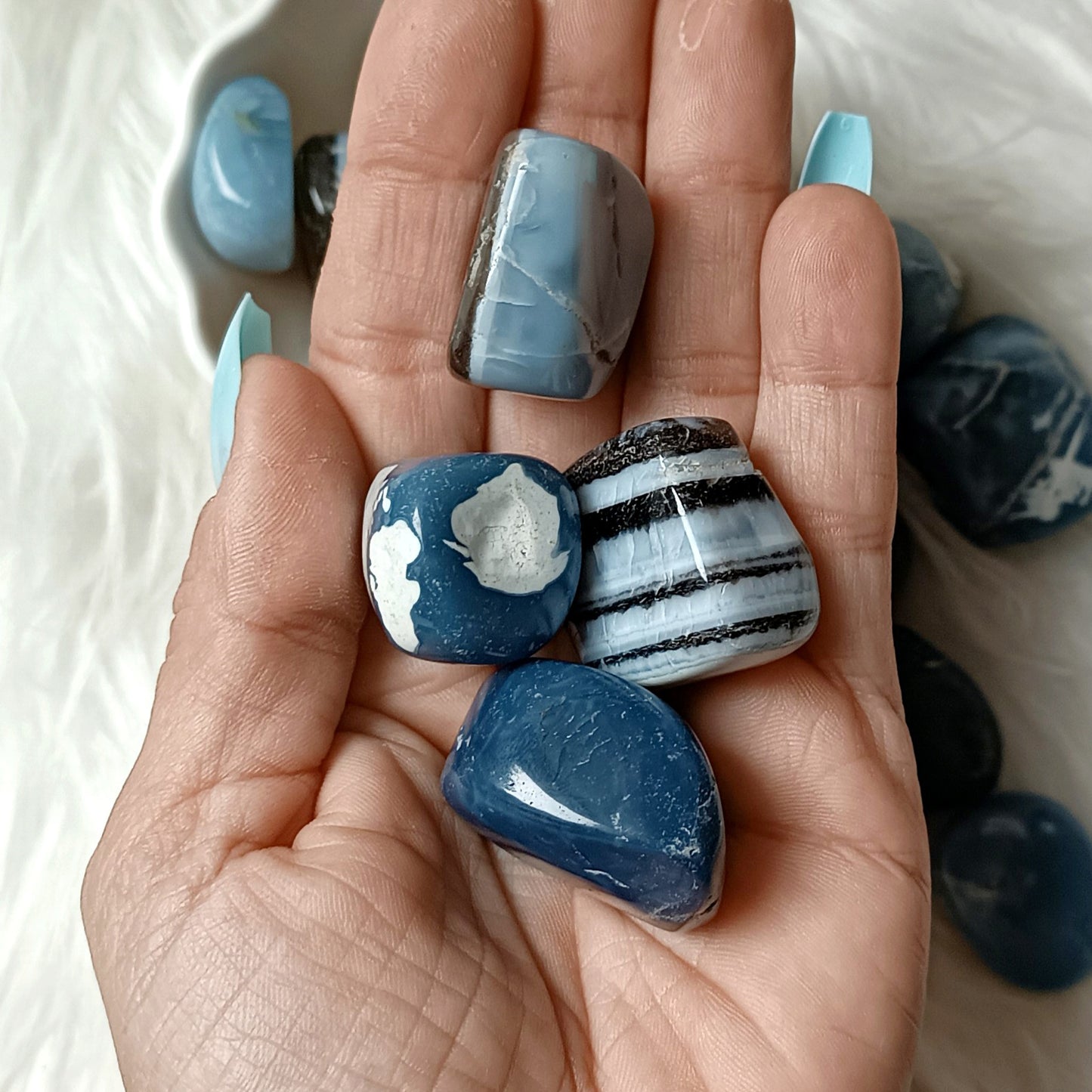 PIETRA BURATTATA DI OPALE BLU