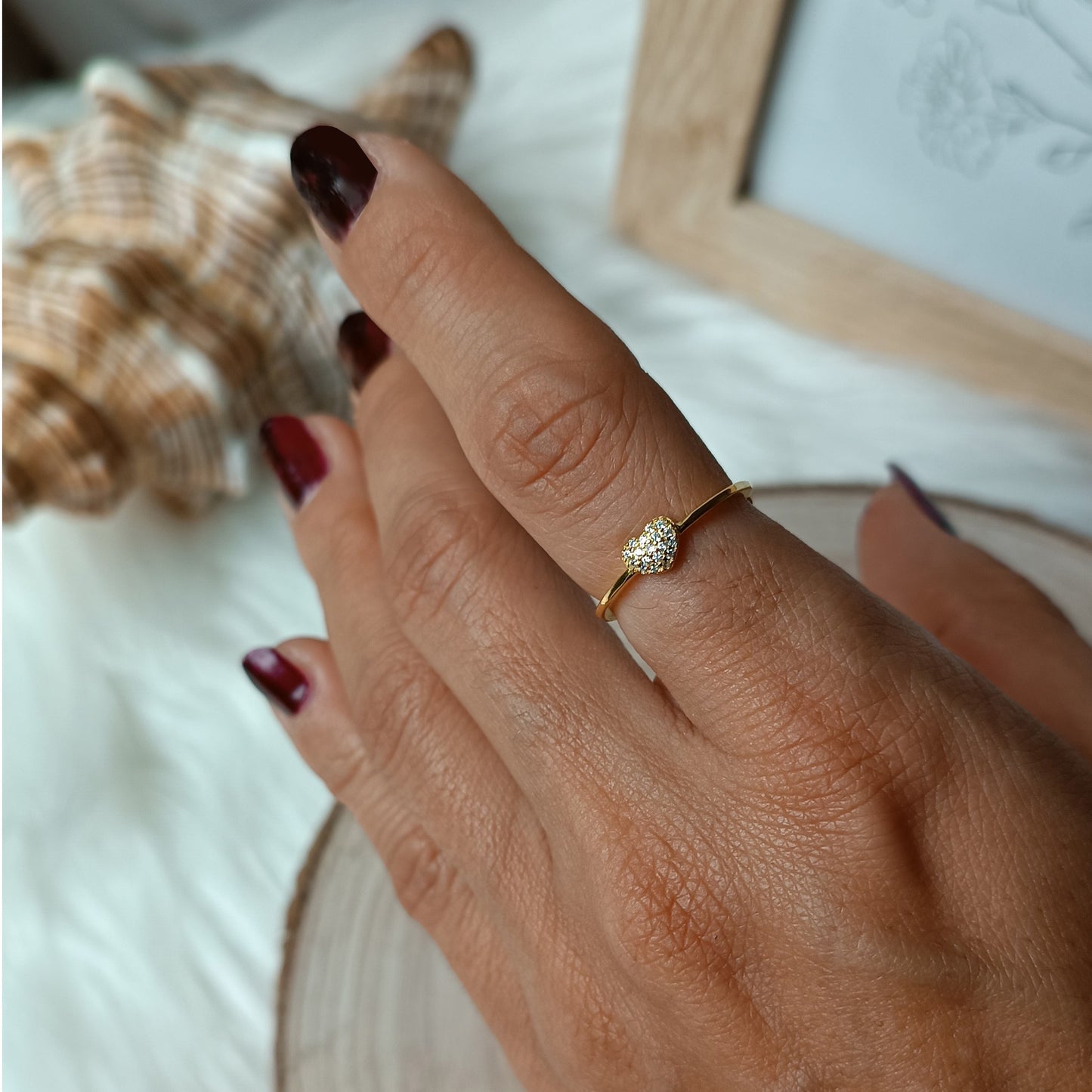 ANELLO REGOLABILE CON CUORE PICCOLO